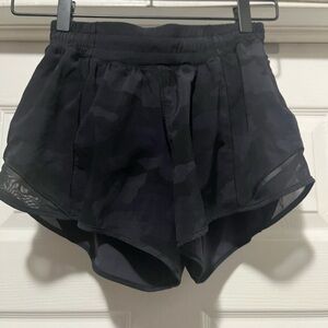 Women's Black Camouflage Shorts
